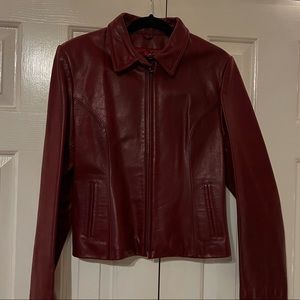 Vintage Red Leather Jacket